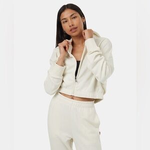Tentree TreeTerry Oversized Cropped Zip Hoodie .